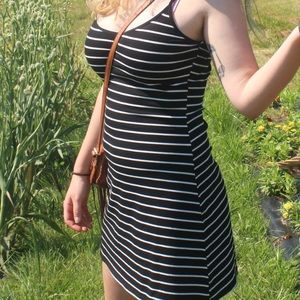 Striped mini dress